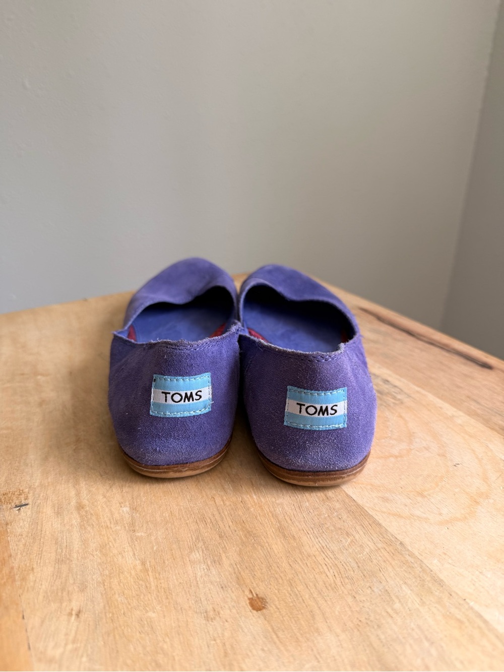 Tom’s jutti purple suede leather ballet flats slip on shoes Womens 9 - Picture 2 of 8
